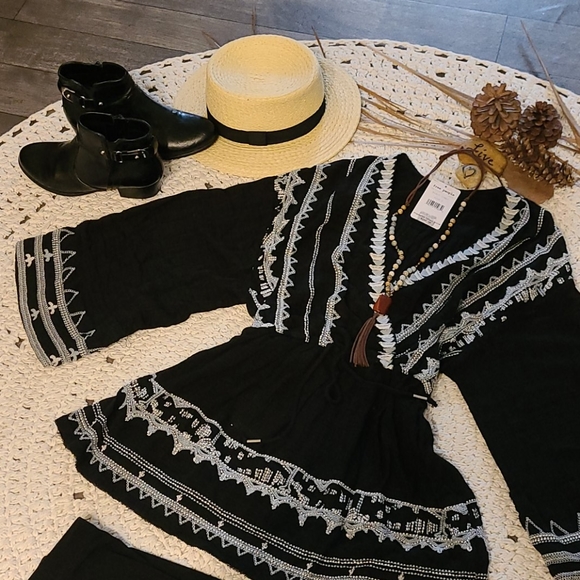 NEW NWT FREE PEOPLE BLUE BLK DRESS OR TUNIC - Picture 13 of 16